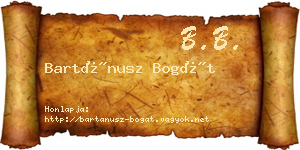 Bartánusz Bogát névjegykártya